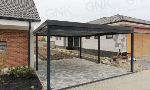 Montovaný prístrešok GARDEON pre dve autá v RAL 7016