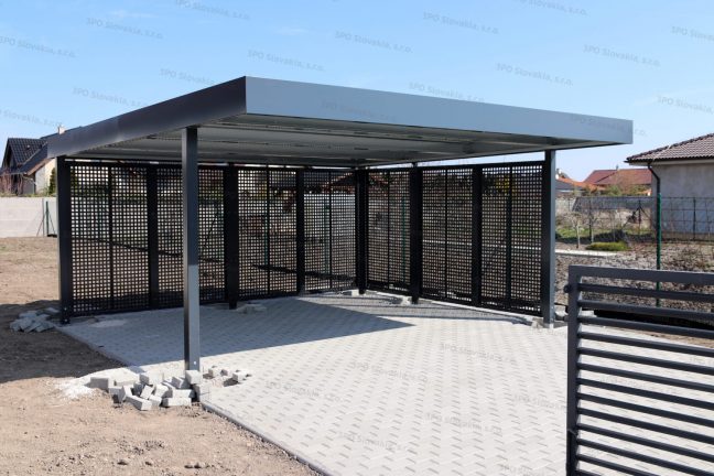 Montovaný prístrešok SIEBAU s perforovanými výplňami