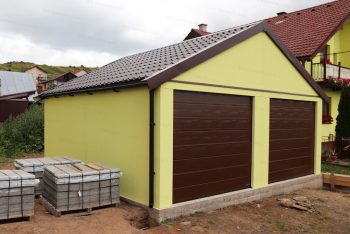 Garáž GARDEON so sedlovou strechou v hnedej farbe