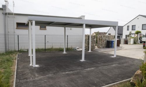 Prístrešok pre jedno auto GARDEON v bielej farbe