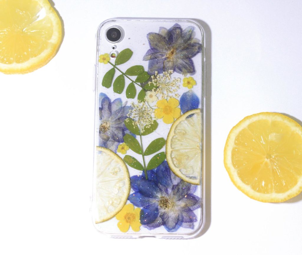 Obal na mobil s bylinkami a citrónom