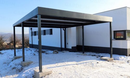 Oceľový prístrešok GARDEON v antracitovej farbe