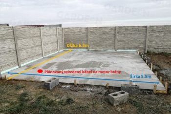 Betonová deska s rozměrmi