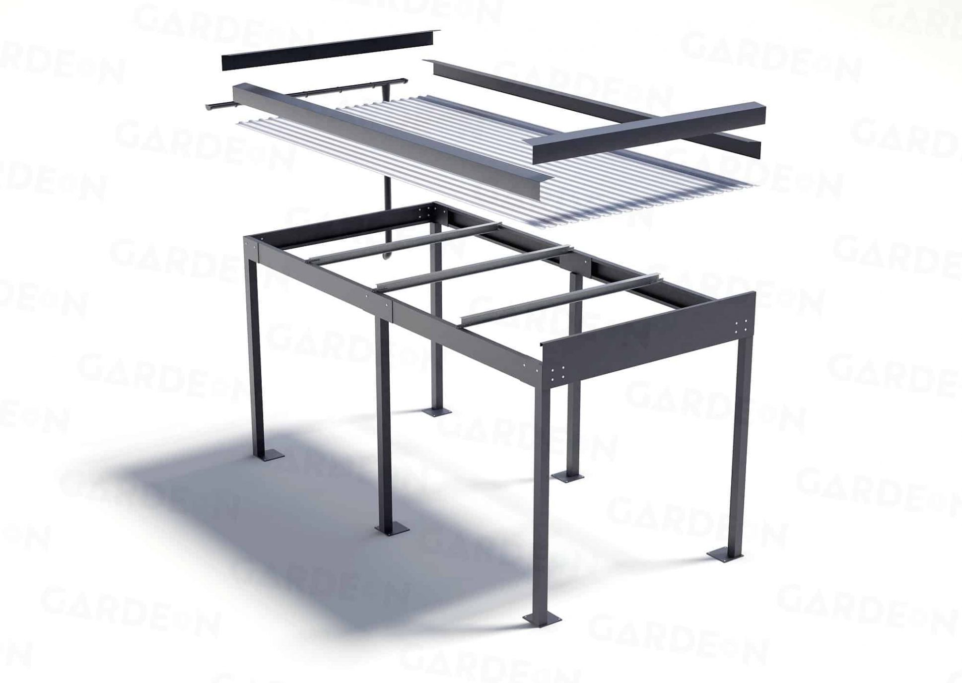 Rozsyp prístrešku pre jedno auto GARDEON