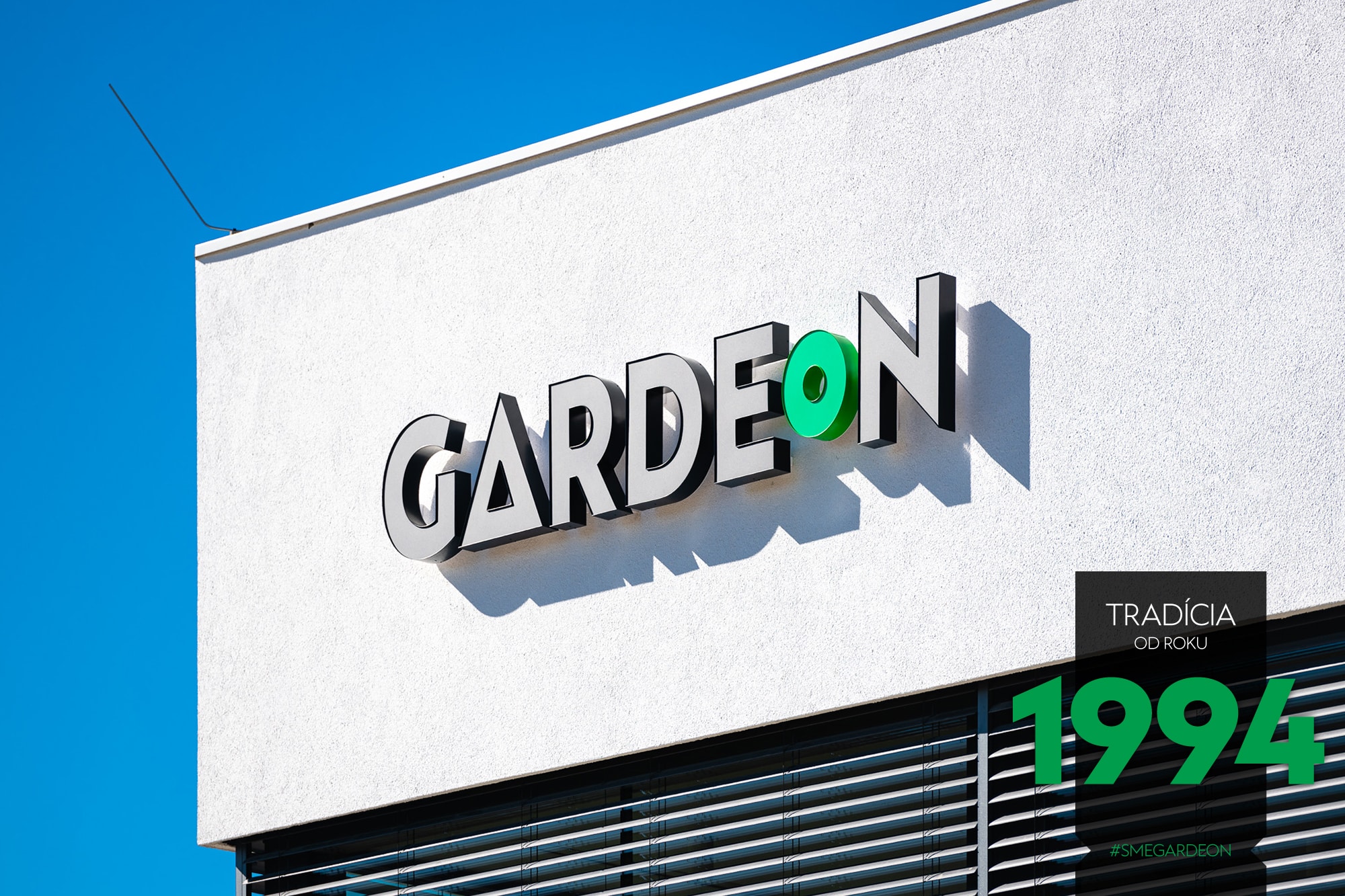 Logo GARDEON na budove firmy GARDEON