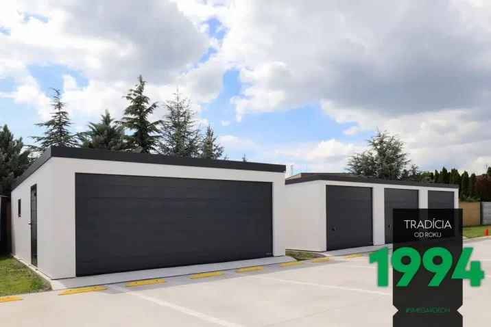 Dvojgaráž a řadová garáž pro tři auta