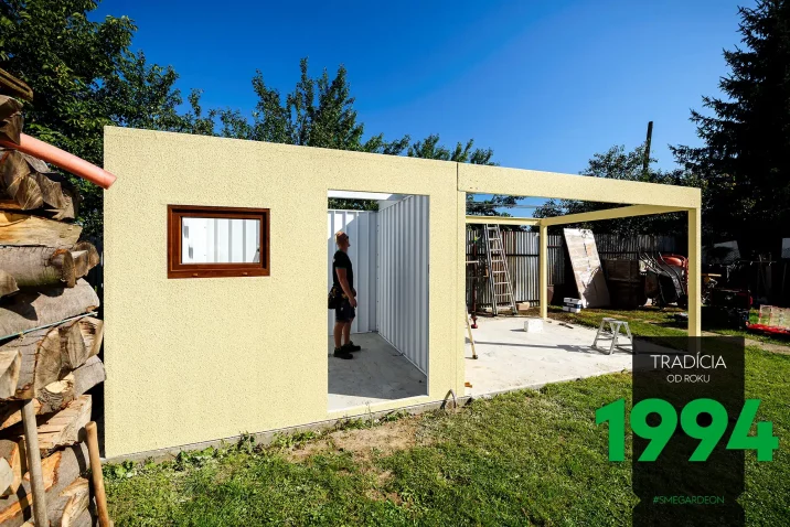 Montáž domku s přístřeškem