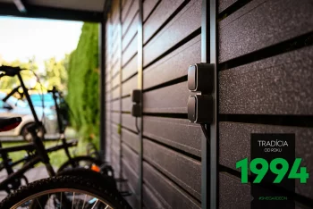 Detail na výplně se spínačem v přístřešku GARDEON