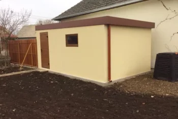 Garáž s oknem a dveřmi