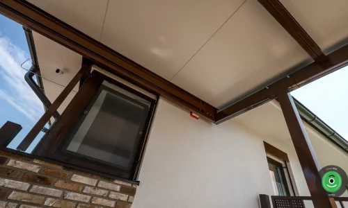 GARDEON hnědý přístřešek pro dvě auta 6