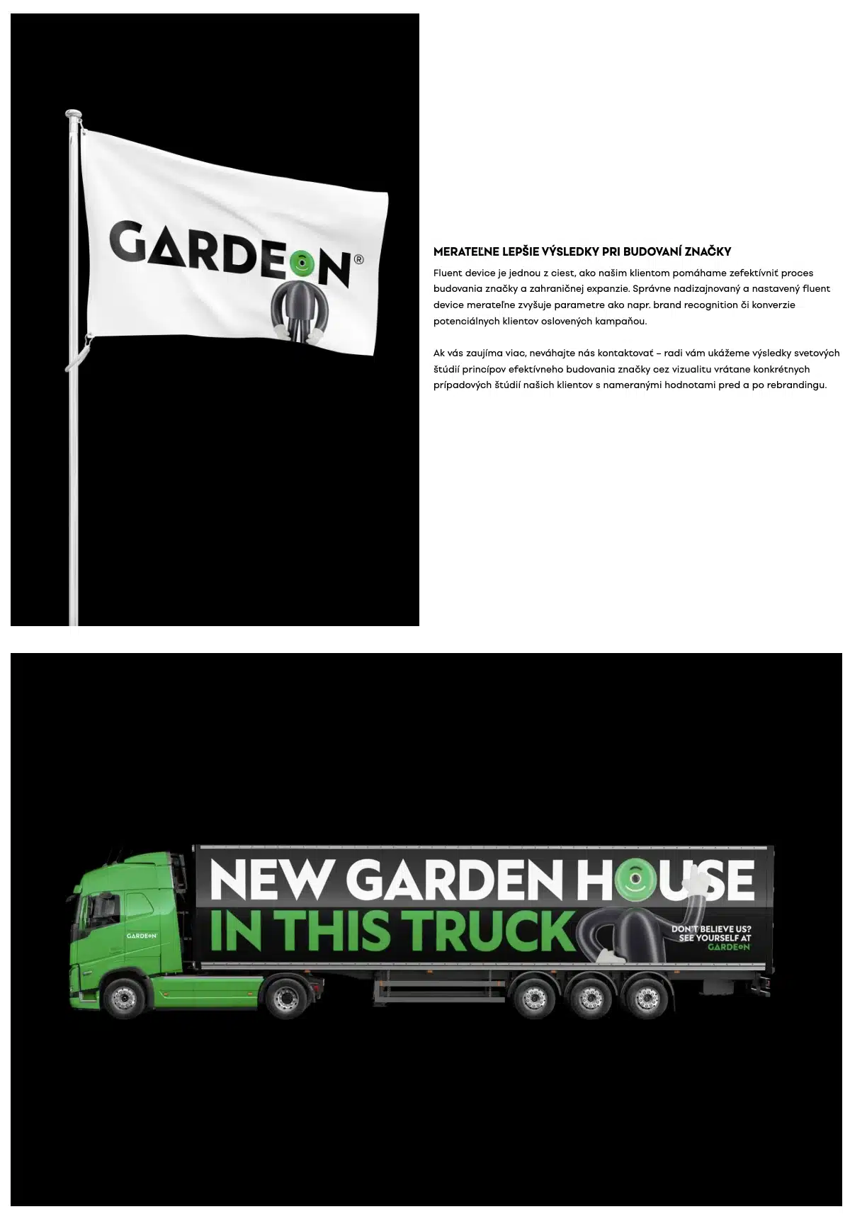 GARDEON branding návěs na kamionu