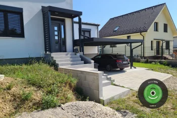 Prostřešení vchodu do domu a přístřešek pro 2 auta GARDEON