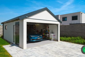 Sedlová střecha na garáži gardeon