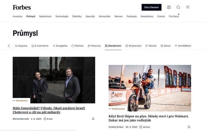 Z Garáže až do Forbesu!