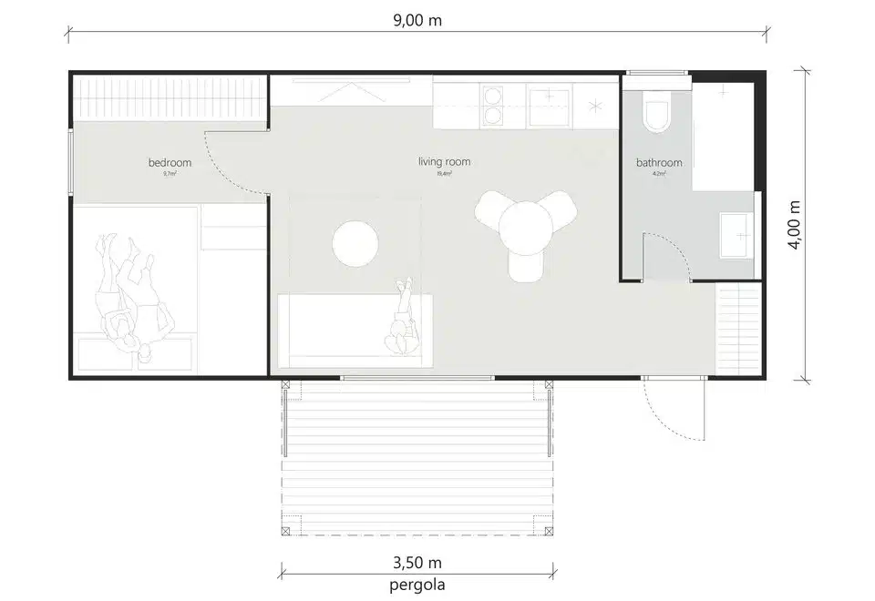 půdorys Tiny House - M